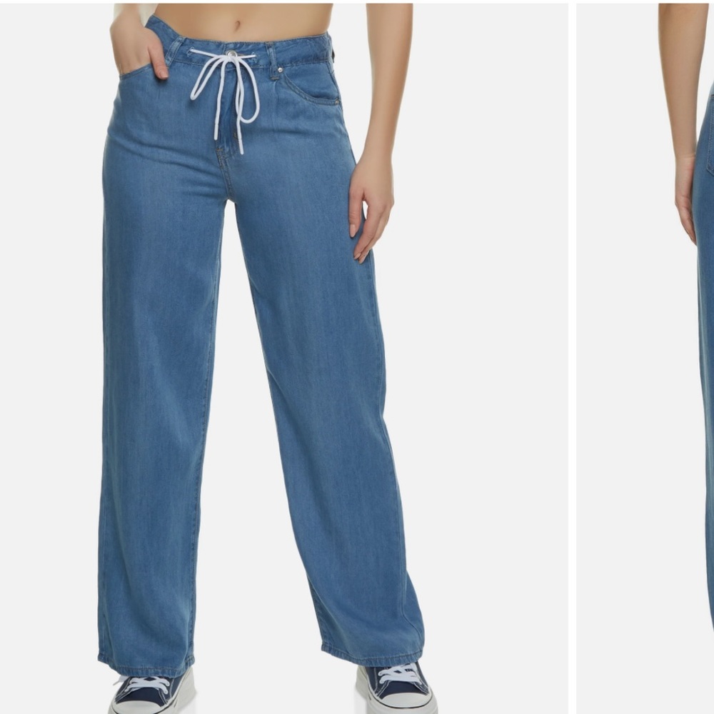 WIDE LEG  WAX JEANS